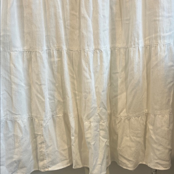 J. Jill Women's White Tiered Midi / Maxi Skirt Fully Lined - Picture 3 of 4